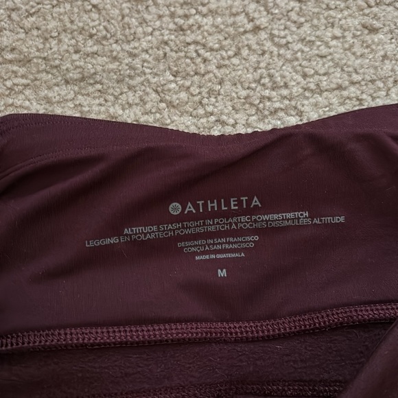 Athleta Altitude Stash Tight in Polartec Power stretch Legging size medium - Picture 6 of 7